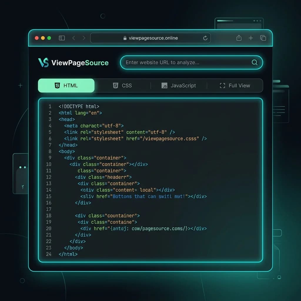 ViewPageSource Online Dashboard Preview
