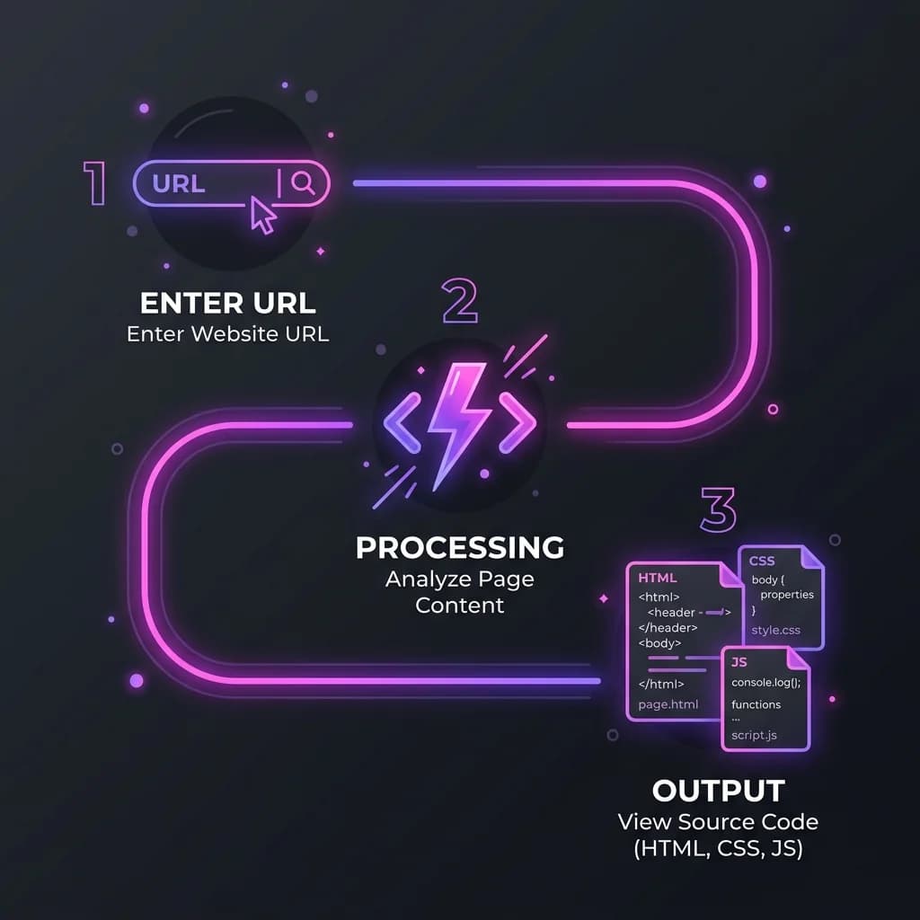 Viewing Page Source Online Workflow Diagram
